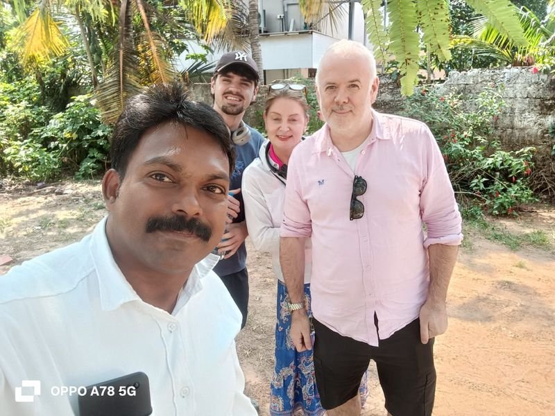 Driver with foreigners family